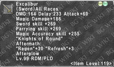 Excalibur (Level 119 III) description.png