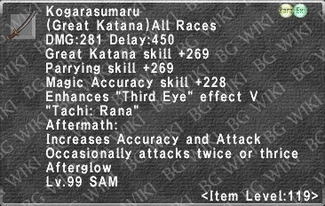 Kogarasumaru (Level 119 III) description.png